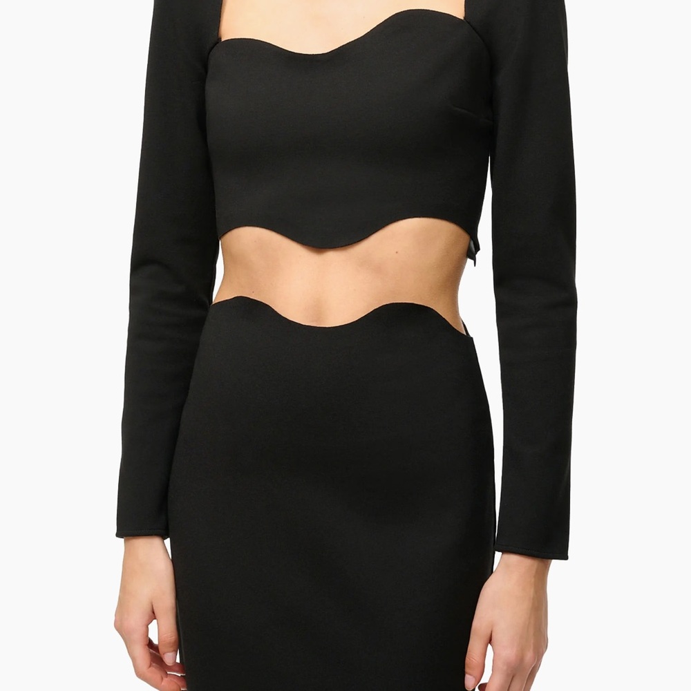New STAUD Black Crop Top
